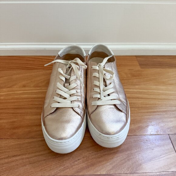 SOLUDOS - Ibiza Platform Leather Sneaker - Womens - Rose Gold - 10 - Picture 2 of 10